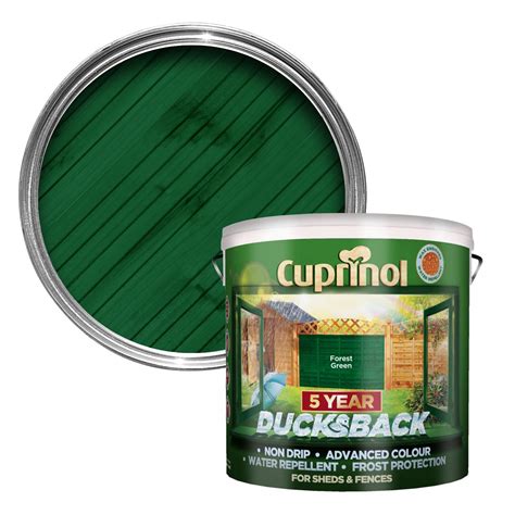 forest green cuprinol fence paint.